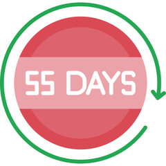 55 Days Return Icon