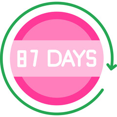 87 Days Return Icon