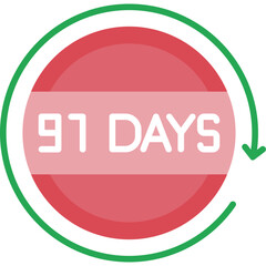 91 Days Return Icon
