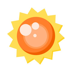 sun. glowing sun. hot sunlight. Afternoon. sunny weather. summer. vector illustration. hot temperature.