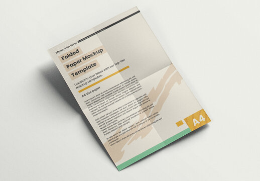 Folded Paper Mockup