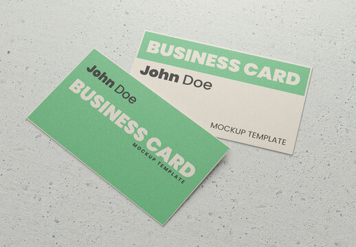 Simple Business Cards Mockup