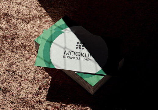 Business Card Stack Mockup