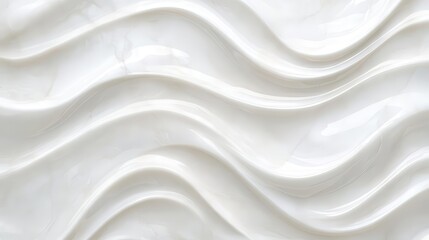 Obraz premium seamless white glossy background featuring soft waves that create an embossed marble-like texture, perfect for elegant presentations or designs