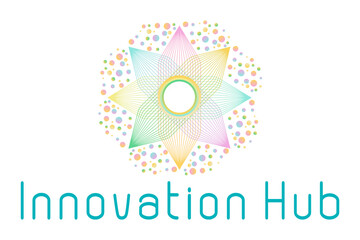 innovative hub logo creative and original for your business or company vector illustration isolated on white background