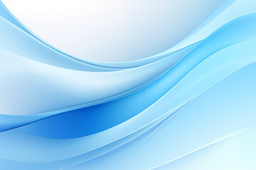 Obraz premium Abstract Blue Waves on White Background