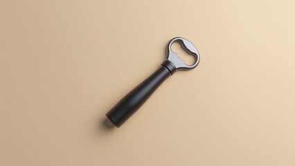 Realistic bottle opener mockup with a blank surface, perfect for custom branding or logo design. Ideal for showcasing product details in a minimalist style.