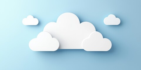 Beautiful white clouds on a serene blue background, perfect for graphic design or digital art projects.