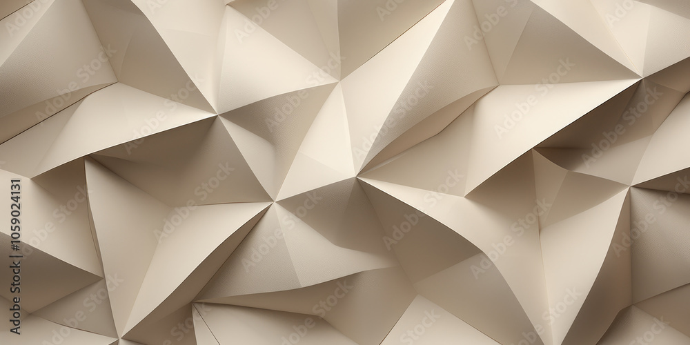 Poster the image showcases a series of interconnected geometric forms, creating an intriguing and dynamic p