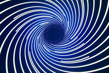 swirl of neon blue lines forming concentric circles that spiral outward