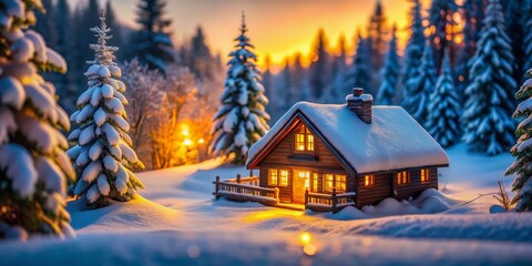 Winter Wonderland Cabin - Snowy Forest Escape