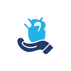 heart donation colored icon vector design good for web or mobile app
