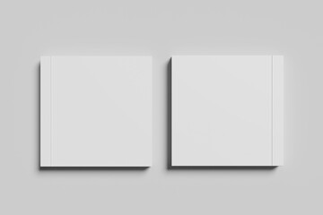 Blank square magazine for mockup - 3D rendering