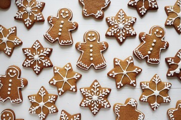 a collection of gingerbread cookies