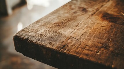 wooden table corner