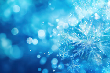 beautiful abstract winter background featuring snowflakes and bokeh effects, creating serene and festive atmosphere. Perfect for holiday themes