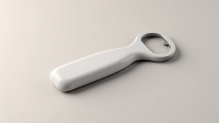 Realistic bottle opener mockup with a blank surface, perfect for custom branding or logo design. Ideal for showcasing product details in a minimalist style.