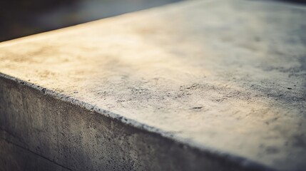 corner of stone table with space for decoration