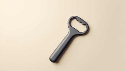 Close-up bottle opener mockup with a simple surface, ideal for logo or design placement. Minimalistic presentation with attention to detail for advertising or branding.
