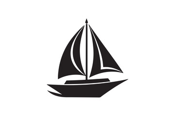 Sailing Boat silhouette vector illustration, Sailing Boat silhouette Bundle 