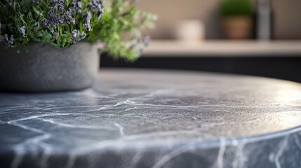 empty corner of stone table