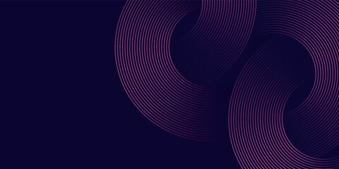 Futuristic abstract background. Glowing circle lines design. Swirl circular lines element. Future technology concept. Horizontal banner template. Suit for cover, banner, website. line circle modern