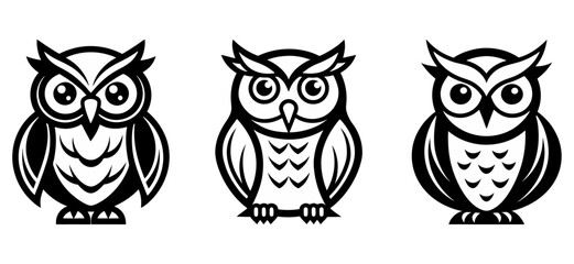 Owl bird vector design art .Editable and printable vector eps file