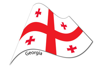 Wavy country flag drawing, country representation holy