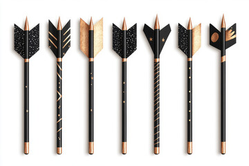 black and gold arrows the perfect decorative elements for your design