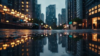 Obraz premium reflection of city