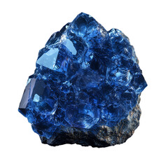 Fototapeta premium Blue crystal 3d rendering isolate on transparency background
