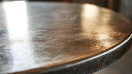 Metallic Corner table background of free space for  decoration. 