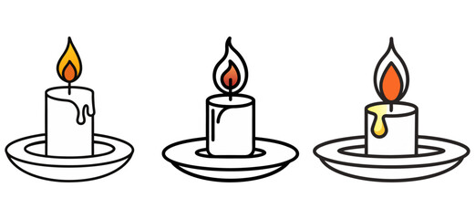 Easter Candle Icon Set is a collection of icons that represent the traditions and symbolism of the Easter season