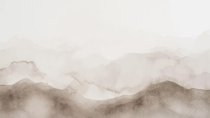 Abstract horizontal watercolor background. Hand drawn vector texture. Brush stroked painting pastel color watercolour