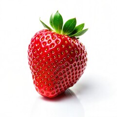 Strawberry in studio lighting, bright red color, fresh berry
