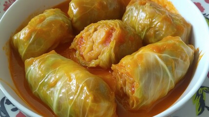 Delicious Cabbage Rolls in Tangy Sauce