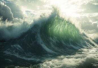 Ocean Wave Crashing.