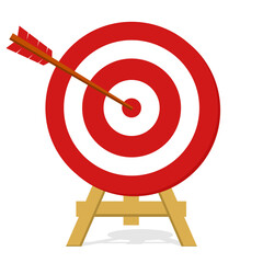 Vector illustration target, challenge, objective icon. competitive advantage symbol. successful shot in the darts target