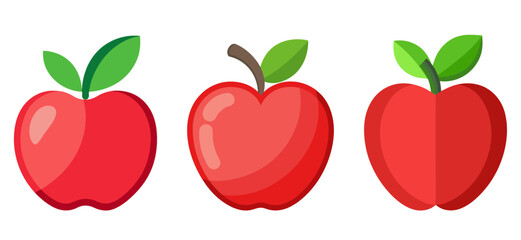 Apple set vector illustration icons