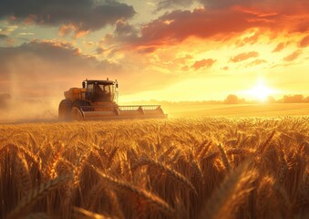 Naklejka premium Sunset Harvest.