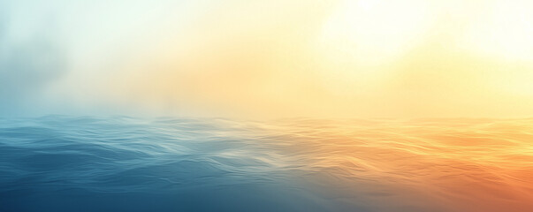 Fototapeta premium A clean gradient transitioning from light yellow to pale blue with a wave or ribbon on it