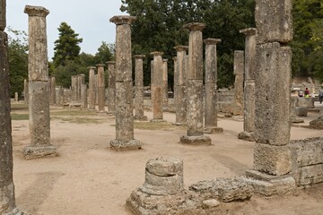The ruins of the ancient city of Olympia, from 776 BC the Olympic Games were held, today a UNESCO...