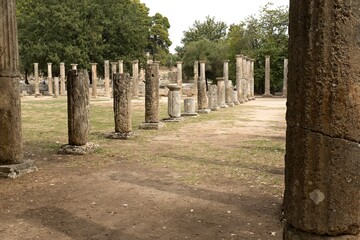 The ruins of the ancient city of Olympia, from 776 BC the Olympic Games were held, today a UNESCO...