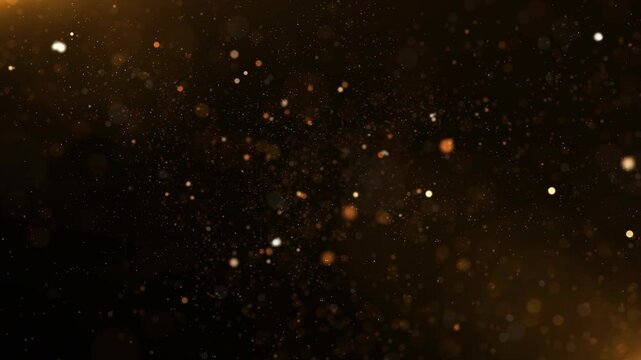 colorful glittering floating particles background, motion graphic christmas or new year wallpaper backdrop, 4k seamless loop