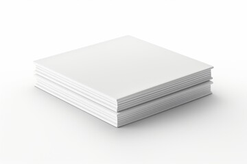 Blank minimalist book stack on white background for design or mockup National Book Award Week