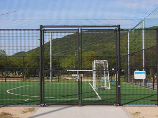 サッカーミニコートのスチールゲート