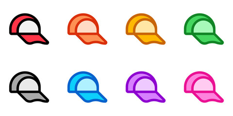 Editable baseball cap vector icon. Clothing, fashion, apparel. Part of a big icon set family. Perfect for web and app interfaces, presentations, infographics, etc