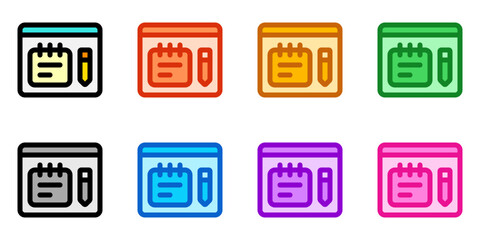 Editable note-taking app vector icon. Online learning, course, tutorial. Part of a big icon set family. Perfect for web and app interfaces, presentations, infographics, etc
