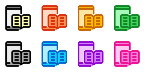 Editable e-book reader app vector icon. Online learning, course, tutorial. Part of a big icon set family. Perfect for web and app interfaces, presentations, infographics, etc