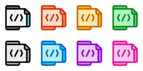 Editable mobile coding, programming vector icon. Part of a big icon set family. Perfect for web and app interfaces, presentations, infographics, etc